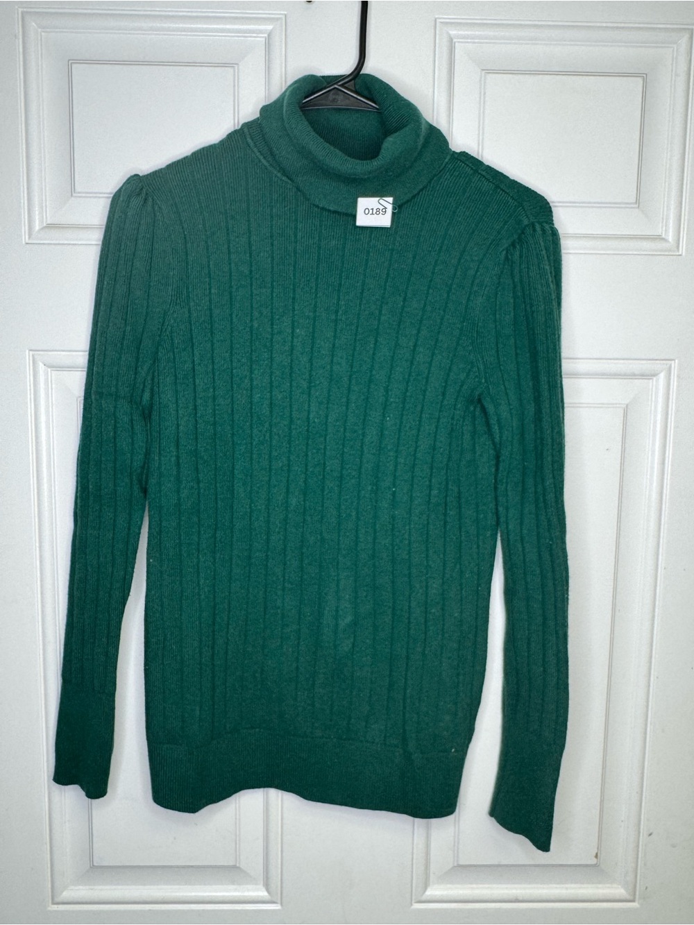 Talbots Dark Green Ribbed Turtleneck Sweater